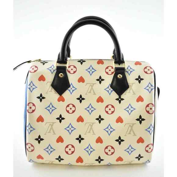 Louis Vuitton Game On Speedy Bandouliere 25 White Monogram Handle Shoulder Bag - Picture 5 of 12